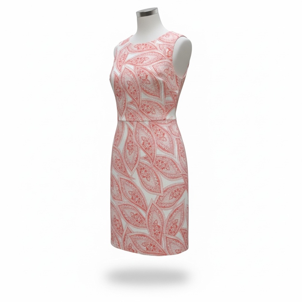 Banana Republic Pink and White Midi Dress